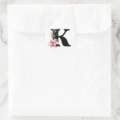 Sticker Rond hiver MONOGRAM Bulgare alphabet cyrillique Classe (Sac)