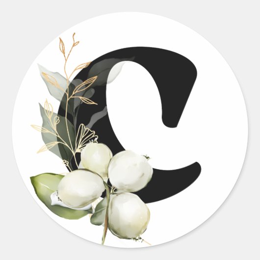 Sticker Rond hiver MONOGRAMME alphabet cyrillique bulgare  Clas (Devant)