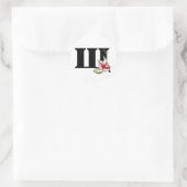 Sticker Rond hiver MONOGRAMME alphabet cyrillique bulgare Clas (Sac)