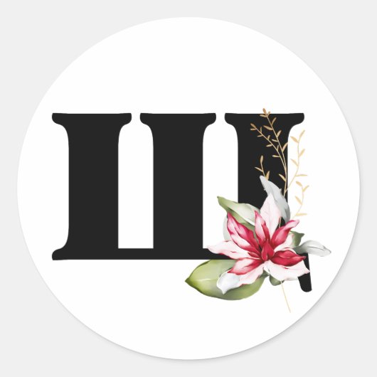 Sticker Rond hiver MONOGRAMME alphabet cyrillique bulgare Clas (Devant)