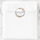 Sticker Rond Hiver mystique | Monogramme de couronne Mariage (Sac)