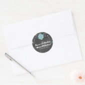 Sticker Rond Hiver ONE derland Chalk Turquoise & pourpre 1er an (Enveloppe)