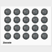Sticker Rond Hiver ONE derland Chalkboard 1er anniversaire (Feuille)