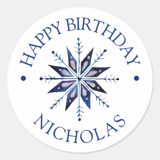 Sticker Rond Hiver Onederland 1er anniversaire (Devant)