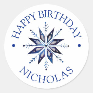 Sticker Rond Hiver Onederland 1er anniversaire
