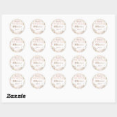 Sticker Rond Hiver Onederland 1er anniversaire Pink Snowflake (Feuille)