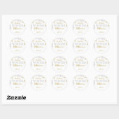 Sticker Rond Hiver Onederland Anniversaire Silver Gold Snowflak (Feuille)