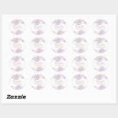 Sticker Rond Hiver Onederland Purple et Gold Snowflake (Feuille)