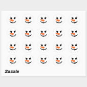 Sticker Rond Hiver Snowman Face Eaux Cachettes Noël Noël Noël N (Feuille)
