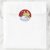 Sticker Rond Hiver Whimsy mignon ours polaire Baby dans l'étoil (Sac)