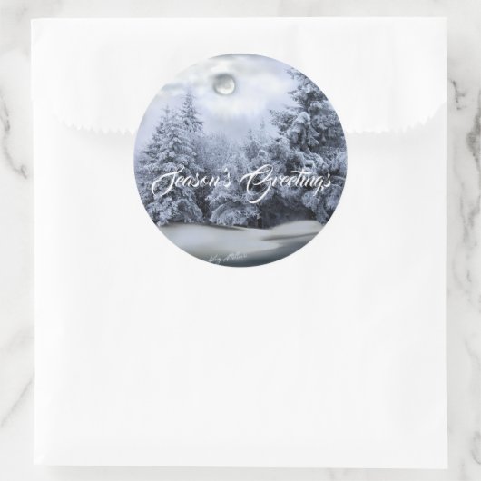 STICKER ROND HIVER WONDERLAND (Sac)