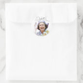 Sticker Rond HM Queen Elizabeth II (Sac)