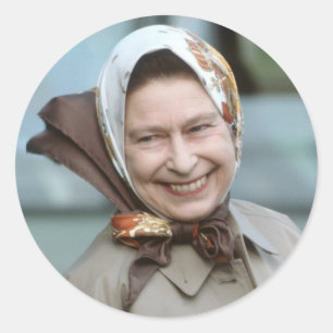 Sticker Rond HM Queen Elizabeth II-Windsor 1983