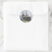 Sticker Rond HMS Implacable un navire de troisième rang de 74 c (Sac)