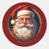 Sticker Rond Ho Ho Happy (Devant)