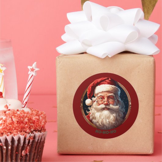 Sticker Rond Ho Ho Happy (Fête)