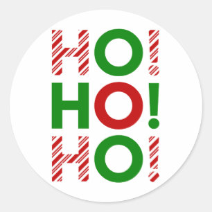 STICKER ROND HO ! HO ! HO !