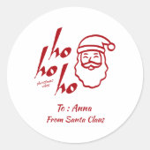 Sticker Rond Ho Ho Ho Modern Minimalist (Devant)