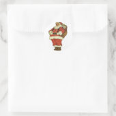 Sticker Rond Ho Ho Ho Santa Claus (Sac)