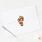 Sticker Rond Ho Ho Ho Santa Claus (Enveloppe)