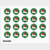 Sticker Rond Ho ho ho Santa Merry Christmas (Feuille)