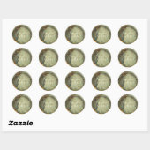 Sticker Rond Hobbiton Haven Mariage (Feuille)