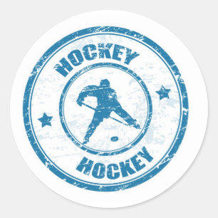 STICKER ROND HOCKEY