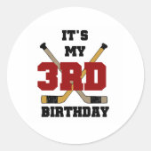 Sticker Rond Hockey 3e anniversaire (Devant)