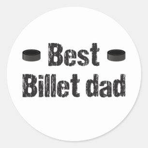 Sticker Rond Hockey Best Billet Papa