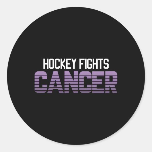 Sticker Rond Hockey combat le cancer (Devant)