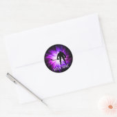 Sticker Rond Hockey cool violet (Enveloppe)