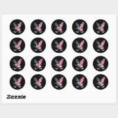 Sticker Rond Hockey Drapeau Américain (Feuille)