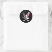 Sticker Rond Hockey Drapeau Américain (Sac)