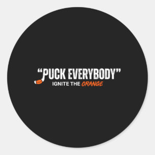 Sticker Rond Hockey Enforcer Orange 2