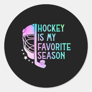 Sticker Rond Hockey est mon joueur de hockey sur glace de saiso