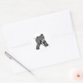 Sticker Rond Hockey Grey Goalie (Enveloppe)