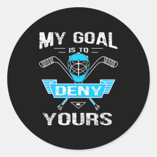 Sticker Rond Hockey Mon But Est De Nier Le Vôtre