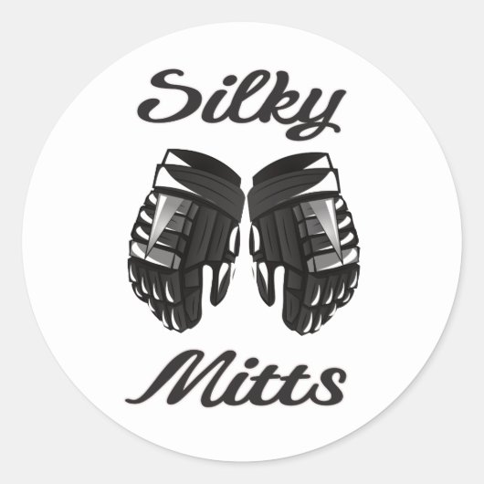 Sticker Rond Hockey Silky Mitts (Devant)