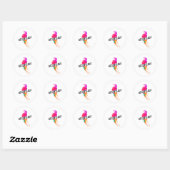 Sticker Rond Hockey sur gazon aquarelle implacable _2 (Feuille)