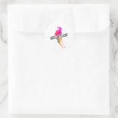 Sticker Rond Hockey sur gazon aquarelle implacable _2 (Sac)