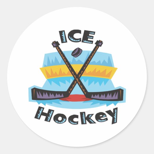 Sticker Rond Hockey sur glace (Devant)