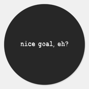 Sticker Rond Hockey sur glace amusant - Objectif Nice