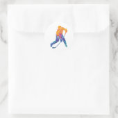 Sticker Rond Hockey sur glace aquarelle (Sac)