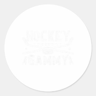 Sticker Rond Hockey sur glace Mémé Gammy d'un joueur de hockey 
