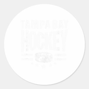 Sticker Rond Hockey Tampa Y Throwck Bleu Tb Rétro Tampa Y Fan P