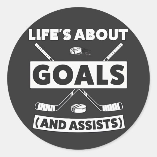 Sticker Rond Hockey Team Spirit Quote Tee (Devant)