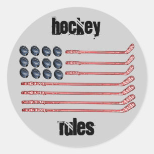 STICKER ROND HOCKEY USA