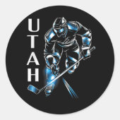 Sticker Rond Hockey Utah (Devant)