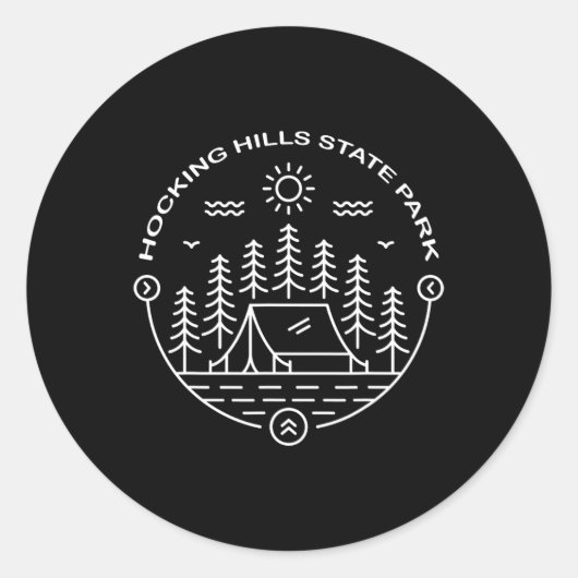Sticker Rond Hocking Hills State Park Logan Ohio Hiking Oh  (Devant)