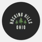 Sticker Rond Hocking Hills State Park Ohio Souvenir Hiking (Devant)